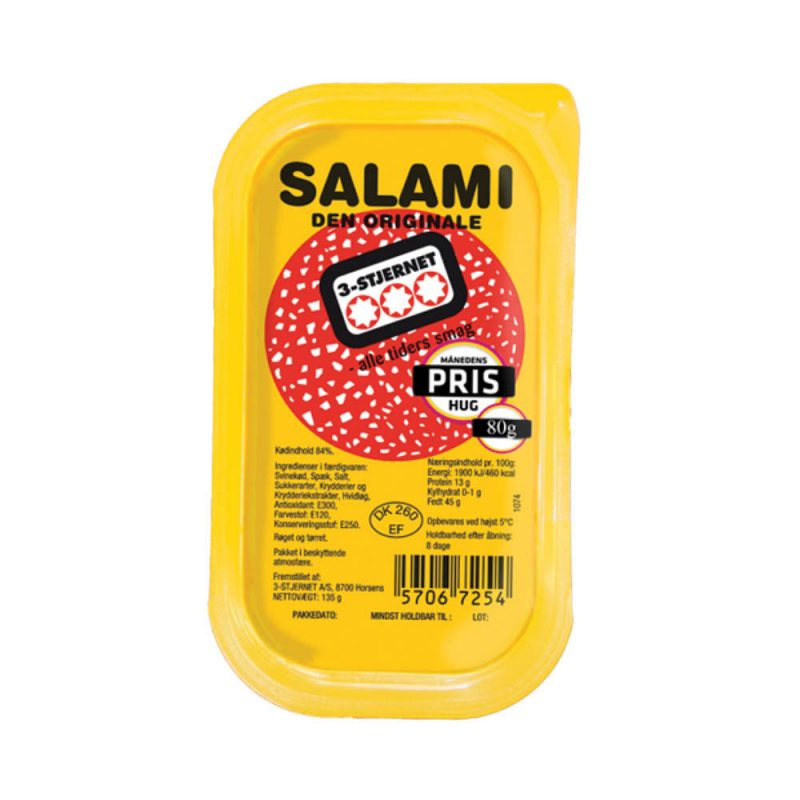 3-Star Sliced Salami x 80g